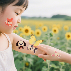 Tatuajes Temporales Infantiles de Dibujos Animados, Serie Animales del Océano y del Espacio, Resistentes al Agua, Seguros para Niños, Disponibles/Personalizables - Product Image 3