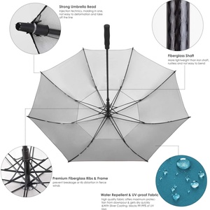 Supplier Large Sublimation Golf <b>Umbrella</b> Custom Print 60 Inch Golf <b>Umbrella</b> UV protection <b>Windproof</b> Promotional Wholesale - Product Image 3