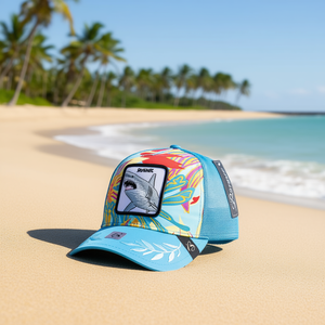 หมวกบอนนี่ทรัคเกอร์ ผ้าตาข่าย 6 แผง ปักลายฉลาม หมวกลำลองสำหรับทุกเพศ ฤดูใบไม้ผลิ ฤดูร้อน - Product Image 2