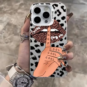 <span class=keywords><strong>Leopard</strong></span> Môi Mô Hình Laser In Ấn Cứng PC TPU Điện Thoại Di Động Bìa Trường Hợp Đối Với iPhone X XR XS 11 12 13 14 15 16 17 Không Khí Pro Max - Product Image 2