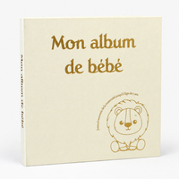 Livre de souvenirs pour bébé personnalisé à couverture rigide avec reliure Wire-O, impression à l'encre de soja FSC, album pour bébé français avec estampage à chaud