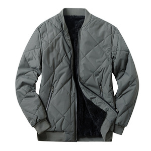 Winter Men's Outerwear, Solid Color, Thickened, Plus Size, Fleece-lined Coat