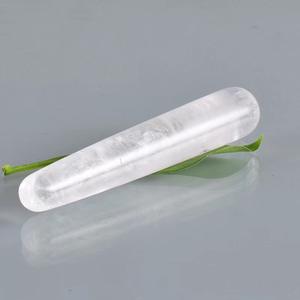 Bulk Natural Clear Quarz Kristall Dildo Yoni Heil massage Zauberstab Damen Edelstein Chakra Zauberstäbe Andere Kristall Handwerk - Product Image 5