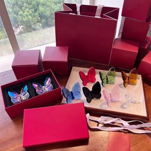 Decorazioni per la casa Premier di fascia alta portafortuna farfalle in cristallo ornamenti in vari colori eleganti soprammobili - Product Image 3