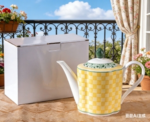 Nouvelle arrivée 2026 : Cafetière vintage de 700 ml en porcelaine fine, style britannique, avec décor floral, idéale pour le thé de l'après-midi - Product Image 5