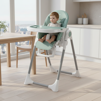 Chaise haute pliable pour bébé en plastique, design moderne, portable, sûre et écologique, pour une utilisation en intérieur, à la maison, au bureau, dans le salon