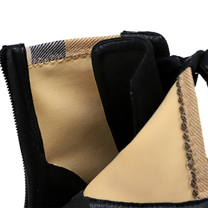 Botines de tacón alto de 8 cm para mujer, de ante a cuadros, con punta, con cordones, informales, de moda 2025 - Product Image 6