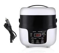 Mini cuiseur à riz 12V 24V pour voiture et camion, machine à soupe et porridge, cuiseur vapeur alimentaire, boîte à repas chauffante électrique, cuiseur vapeur pour repas