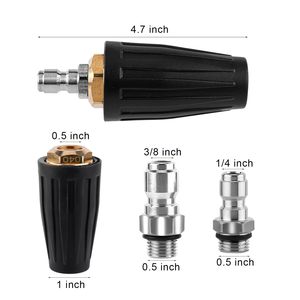 Sulai Machinery High <b>Pressure</b> <b>Washer</b> <b>Nozzle</b> 1/4 Quick Connect Stainless Steel Lotus Turbine Car Wash Water Gun <b>Nozzle</b> - Product Image 2
