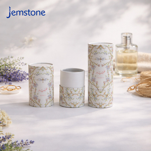 Cajas Redondas de Cartón para Cosméticos, Diseño Personalizado de Lujo, Tubos de Papel Blanco para Perfumes, Aceites Esenciales y Aromaterapia - Product Image 3