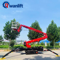 Nacelle araignée tout-terrain Wanlift avec chenilles en caoutchouc robustes et bras articulé pliable