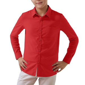 Camisa Casual Cómoda para Niños, 100% Algodón, Manga Larga, Tela Dobby, Diseñada para Uso Diario, Ofrece una Sensación Suave, Ajuste Relajado y Fácil - Product Image 4
