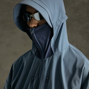 <b>Men</b> Spring <b>Lightweight</b> Quick Dry Anorak Zip up Safari Windbreaker Masked Outdoor Hiking Hooded <b>Jackets</b> Coats - Product Image 4