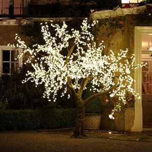 Árbol <span class=keywords><strong>de</strong></span> Luz <span class=keywords><strong>LED</strong></span> Artificial <span class=keywords><strong>de</strong></span> Flores <span class=keywords><strong>de</strong></span> Cerezo Blancas para Decoración <span class=keywords><strong>de</strong></span> Jardín, Bodas, Paisajes y <span class=keywords><strong>Navidad</strong></span>, Resistente al Agua IP65, 3m, Venta al por Mayor - Product Image 3