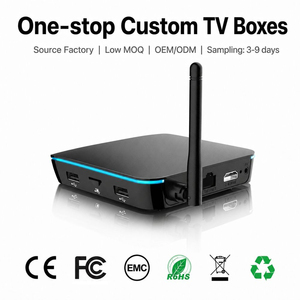 Boîtier TV intelligent Android personnalisable, décodeur vidéo 4K, streaming, décodeur avec télécommande IR complète, livraison directe d'usine - Product Image 1