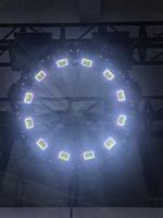 Lumière cinétique LED pour levage de charges lourdes, type donut, avec DMX 512 et système de levage motorisé, tête XY mobile, fonctions Wash, Beam, Zoom, Laser et Effets pour DJ