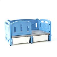 Hochwertiges Kunststoff-Hundebett Rutschfester Hundesofa-Liegeplatz Multifunktionaler Hundekäfig mit Treppe & Aufbewahrungsbox für Hunde