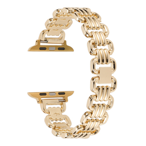 Correa de reloj de cadena de lujo con patrón de ondas de esqueleto de Metal para <span class=keywords><strong>Apple</strong></span> <span class=keywords><strong>Watch</strong></span> 9 8 7 <span class=keywords><strong>6</strong></span> 5 <span class=keywords><strong>SE</strong></span> - Product Image 1