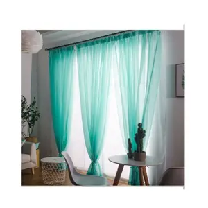 Tenda per finestra trasparente personalizzata fantasia di vendita superiore tende in voile multicolore per il lusso del soggiorno