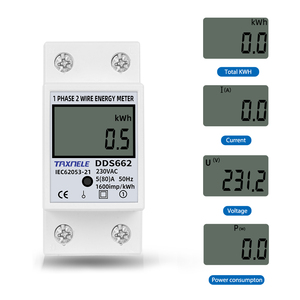 Điện DIN đường sắt duy nhất giai đoạn hai dây LCD hiển thị kỹ thuật số wattmeter điện năng lượng tiêu thụ điện năng kWh Meter AC 230V 50Hz - Product Image 3