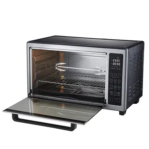 Horno eléctrico digital Posida de 60L y 2000W, horno eléctrico de convección de gran capacidad con control digital resistente