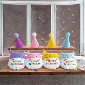 Meilleures ventes : Ensemble chapeau et nœud pour <span class=keywords><strong>chien</strong></span>, style punk, écologique, en polyester, imprimé lettres, pour printemps, été, hiver, cadeau d'<span class=keywords><strong>anniversaire</strong></span> amusant - Product Image 2