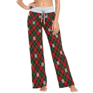 卸売ファッションバルクソフトコットンパジャマパンツパジャマパンツ女性用デイリールーズワイドレッグパンツ