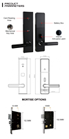 Sistema de Cerradura Inteligente para Puertas de Hotel con 26 Años de Experiencia, para Puertas de Madera/Acero, con Soporte en la Nube y SDK, Software PMS Gratuito