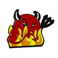 Offre Spéciale nouveau diable métal artisanat broches Badge en gros coloré mal flamme dessin animé broche en alliage de Zinc mignon émail épinglettes personnalisé