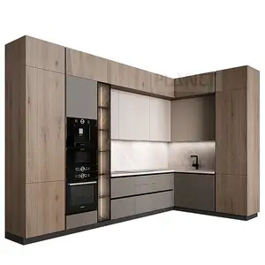 Low price compact all in one movable 3 pieces kitchen cabinet pantry units