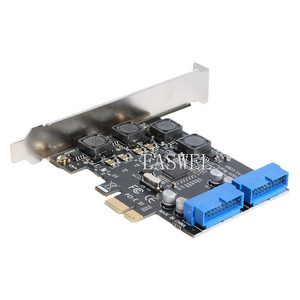 <span class=keywords><strong>USB</strong></span> 3,0 2 puertos Tarjeta de 19 pines <span class=keywords><strong>PCI</strong></span>-e a <span class=keywords><strong>PCI</strong></span> Express Adaptador de puertos macho interno de 20 pines - Product Image 2