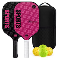 Raket Pickleball Berkualitas Tinggi Tahan Lama 16mm 14mm GEN4 TFP Serat Karbon Tanpa Bingkai Inti Sarang Lebah