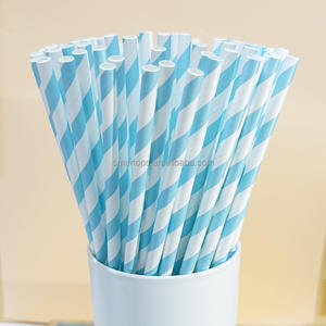 Одноразовые соломинки SmartposBlue Series из экологически чистого дерева и бумаги для вечеринок, дней рождений, свадеб и торжеств. - Product Image 2