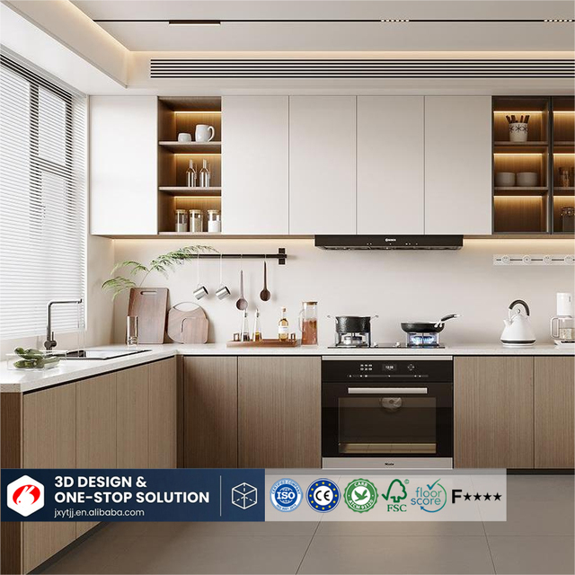 Designs Inset Cheap Restaurant Home Organizer Storage Solid Wood Custom Complete Set Modular Modern Kitchen Cabinets