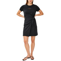 Robe T-shirt Courte Personnalisée pour Femme à Manches Courtes, Col Rond, Taille Nouée sur le Côté, Style Décontracté, Mini-Robe pour Dames