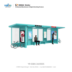 Parada de Autobús Inteligente Yeroo con Paneles Solares y Función de Carga, Diseño de Estructura de Acero para Estacionamiento Público - Product Image 3