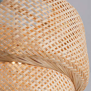 New Decorative Indoor <b>Bamboo</b> Lamp Shades Lighting Vintage <b>Bamboo</b> Woven Shade Pendant <b>Light</b> - Product Image 5