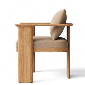 बगीचे और पिछवाड़े के लिए 6 कुर्सियों के साथ आधुनिक टिक लकड़ी आउटडोर डाइनिंग टेबल सेट - Product Image 6