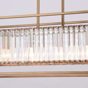 Transizionale moderna fattoria lampadario di cristallo vecchio in ottone appeso plafoniera per sala da pranzo luci a sospensione - Product Image 2