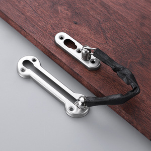 Cadena antirrobo meticulosa, cerrojo de puerta de acero inoxidable, pestillo de seguridad negro para puertas de hotel, diseño moderno y sencillo - Product Image 3