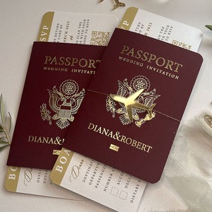 Invitations de <span class=keywords><strong>mariage</strong></span> sur le thème du voyage, design passeport, cartes <span class=keywords><strong>d</strong></span>'invitation élégantes, cartes de <span class=keywords><strong>mariage</strong></span>, <span class=keywords><strong>carte</strong></span> <span class=keywords><strong>d</strong></span>'<span class=keywords><strong>embarquement</strong></span> avec enveloppe et avion en acrylique - Product Image 6