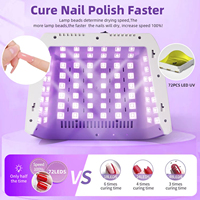 Lampe de séchage des ongles professionnelle avec logo personnalisé, 72 LED, écran LCD et 4 minuteurs, pour manucure en gel en salon