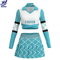Uniforme personnalisé pour équipe de cheerleading pour jeunes filles, robe en spandex hautement élastique, respirante, vente en gros d'usine