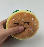 Jouet en peluche pour chien, hamburger résistant aux morsures, pour la dentition, prix de gros compétitif, produits pour animaux de compagnie
