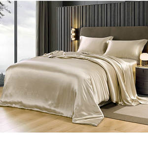 1-teiliges Bettbezug-Set aus 22 Momme Maulbeerseiden-Satin, Einfarbiges Muster in 9 Farben, Bettwäsche für Zuhause oder Hotels, auf Lager - Product Image 2