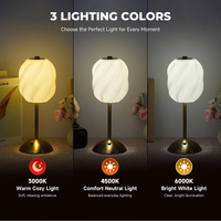 Lampe de table à commande tactile avec variateur d'intensité, abat-jour détachable, prix d'usine, pour salle à manger, cuisine, décoration de la maison, lampe de table LED