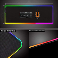 Tapis de souris de jeu sans fil lumineux RGB personnalisable Factory XL, surface en caoutchouc naturel, plusieurs tailles, PC