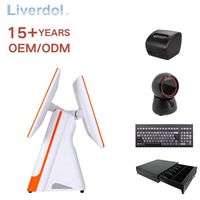 Sistema de Punto de Venta (TPV) Todo en Uno con Pantalla Dual Android de Fábrica LIVERDOL, Terminal con CPU Intel y Pantalla de 15.6'' para Pequeñas Empresas