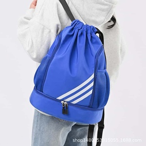 Unisex <b>Drawstring</b> <b>Backpack</b> 20-35L Mesh Side Pockets Zipper Compartment Gym Bag Waterproof Polyester Sport <b>Backpack</b> - Product Image 3