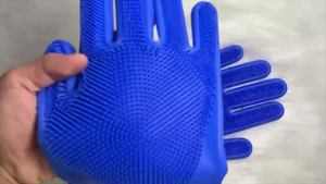New Silicone Gloves For <b>Dogs</b> <b>Bath</b> Time Pet Massage Brushes Cat <b>Dog</b> <b>Bath</b> Brushes Cleaning Set - Product Image 6